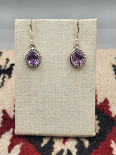 Load image into Gallery viewer, AMETHYST OVAL EARRINGS
