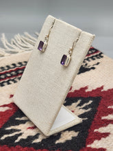 Load image into Gallery viewer, AMETHYST RECTANGLE SHAPED EARRINGS
