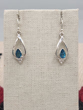 Load image into Gallery viewer, BLUE TOPAZ (SWISS) TEARDROP EARRINGS
