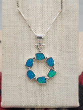 Load image into Gallery viewer, BLUE OPAL PENDANT WITH CHAIN
