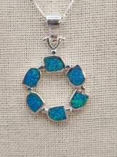 Load image into Gallery viewer, BLUE OPAL PENDANT WITH CHAIN
