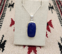 Load image into Gallery viewer, LAPIS PENDANT WITH CHAIN - RECTANGLE
