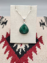 Load image into Gallery viewer, MALACHITE PENDANT WITH CHAIN- TEARDROP
