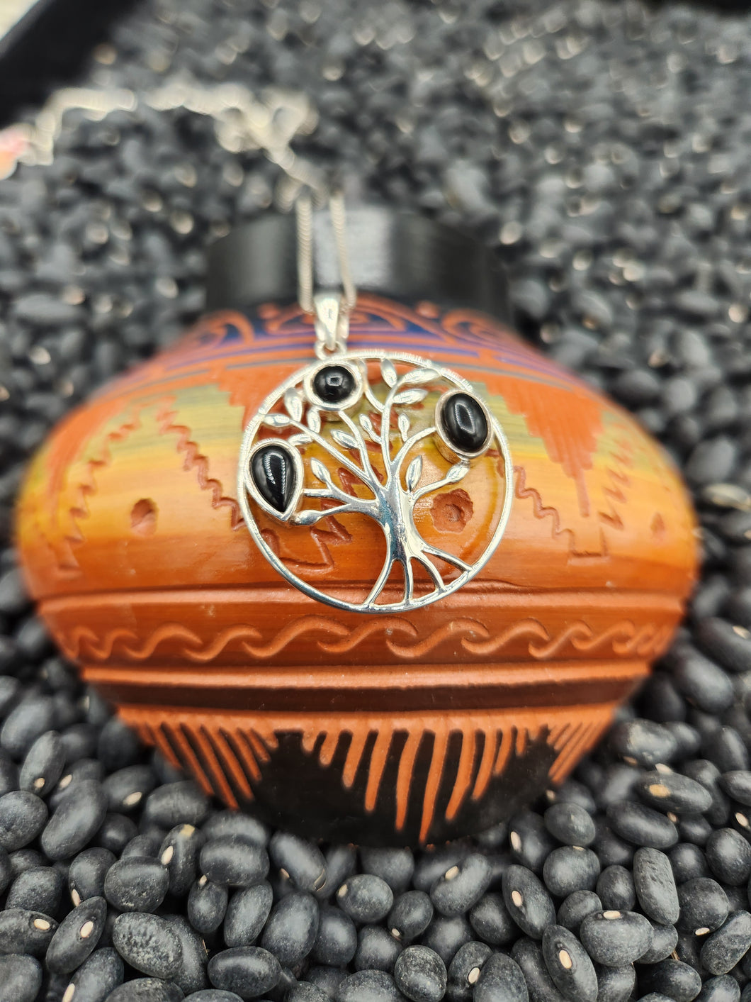 ONYX TREE OF LIFE PENDANT