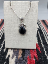 Load image into Gallery viewer, ONYX NECKLACE WITH CHAIN  - TEARDROP
