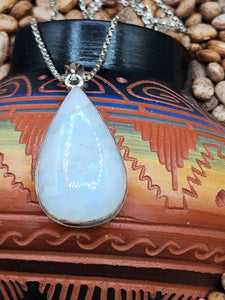 MOONSTONE NECKLACE & EARRINGS SET - TEARDROP