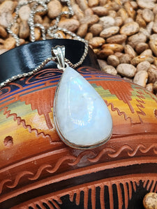 MOONSTONE NECKLACE & EARRINGS SET - TEARDROP