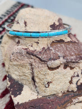 Load image into Gallery viewer, BLUE OPAL INLAY CUFF BRACELET- ANSON WALLACE
