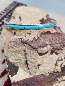 BLUE OPAL INLAY CUFF BRACELET- ANSON WALLACE