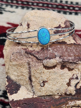 Load image into Gallery viewer, BLUE OPAL CUFF BRACELET  - ALICE ROSE SANDERS
