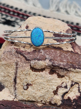 Load image into Gallery viewer, BLUE OPAL CUFF BRACELET  - ALICE ROSE SANDERS
