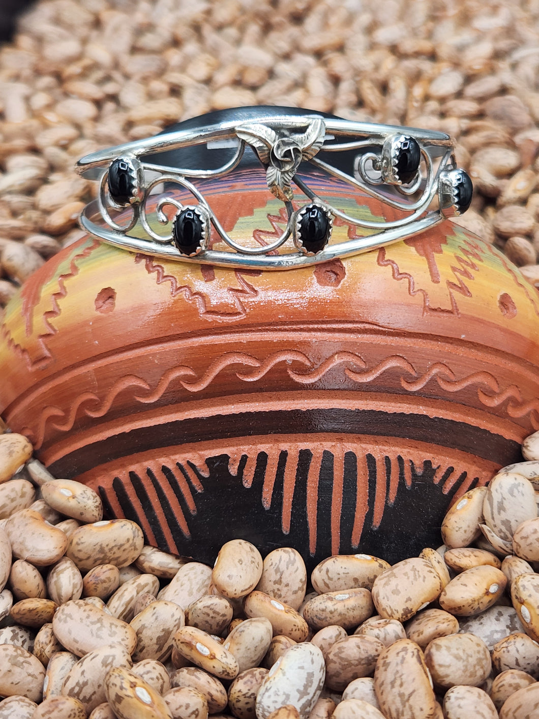 ONYX 5 STONE CUFF STYLE BRACELET ZL- MAX CALADITTO