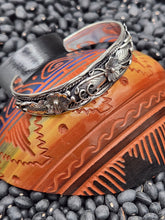 Load image into Gallery viewer, STERLING SILVER CACTUS FLOWER CUFF STYLE BRACELET- BESSIE JOE
