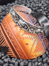 Load image into Gallery viewer, STERLING SILVER CACTUS FLOWER CUFF STYLE BRACELET- BESSIE JOE
