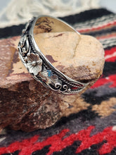 Load image into Gallery viewer, STERLING SILVER CACTUS FLOWER CUFF STYLE BRACELET- BESSIE JOE
