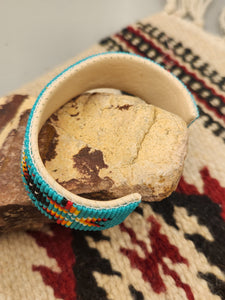 NAVAJO BEADED BRACELET  - TURQUOISE- JOYCE DEVORE