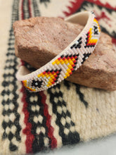 Load image into Gallery viewer, NAVAJO BEADED CUFF BRACELET - PALE PINK- SHARON HUNT
