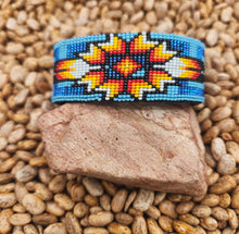 Load image into Gallery viewer, BEADED CUFF BRACELET - LIGHT BLUE/BLUE - DWIGHT NATHANIEL
