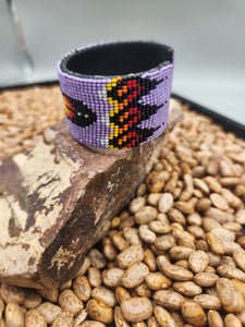 BEADED CUFF BRACELET - LIGHT PURPLE- DWIGHT NATHANIEL