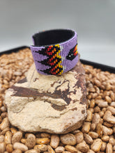 Load image into Gallery viewer, BEADED CUFF BRACELET - LIGHT PURPLE- DWIGHT NATHANIEL
