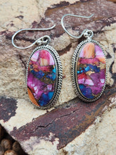 Load image into Gallery viewer, PINK SPINY OYSTER SHELL &amp; TURQUOISE PENDANT &amp; EARRINGS SET
