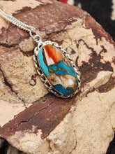 Load image into Gallery viewer, TURQUOISE &amp; SPINY OYSTER SHELL PENDANT
