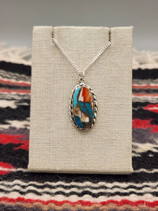 TURQUOISE & SPINY OYSTER SHELL PENDANT