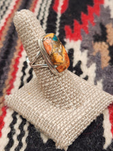 Load image into Gallery viewer, TURQUOISE &amp; SPINY OYSTER SHELL RING - SIZE 7 - RECTANGLE
