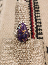 Load image into Gallery viewer, PURPLE COPPER TURQUOISE RING - SIZE 8
