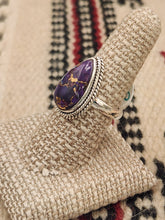 Load image into Gallery viewer, PURPLE COPPER TURQUOISE RING - SIZE 8
