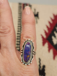 PURPLE COPPER TURQUOISE RING - 3 Sizes