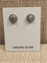 Load image into Gallery viewer, MOONSTONE  MINI POST STYLE EARRINGS
