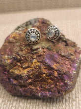 Load image into Gallery viewer, MOONSTONE  MINI POST STYLE EARRINGS
