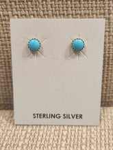 Load image into Gallery viewer, TURQUOISE MINI POST EARRINGS  - 6 MM
