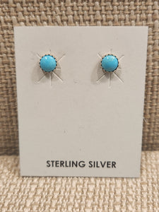 TURQUOISE MINI POST EARRINGS  - 6 MM