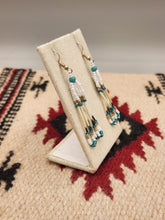 Load image into Gallery viewer, BEADED PORCUPINE QUILL EARRINGS  - LITTLE BEAVER - WHITE
