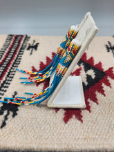 Load image into Gallery viewer, EXTRA LONG BEADED EARRINGS  - LORRAINE BURBANK - TURQUOISE
