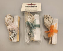 Load image into Gallery viewer, PALO SANTO, SAGE, AND SELENITE SMUDGE KIT w/ PENDANT
