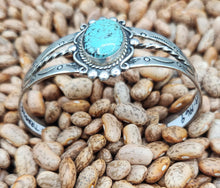 Load image into Gallery viewer, #8 MINE TURQUOISE CUFF BRACELET - BELL TRADING POST - VINTAGE
