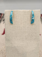 Load image into Gallery viewer, TURQUOISE INLAY POST EARRINGS
