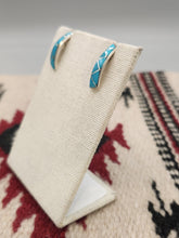 Load image into Gallery viewer, TURQUOISE INLAY POST EARRINGS
