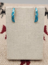 Load image into Gallery viewer, TURQUOISE INLAY POST EARRINGS
