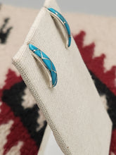 Load image into Gallery viewer, TURQUOISE INLAY POST EARRINGS
