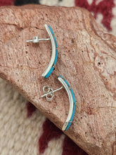 Load image into Gallery viewer, TURQUOISE INLAY POST EARRINGS
