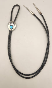 TURQUOISE BEAR PAW BOLO TIE