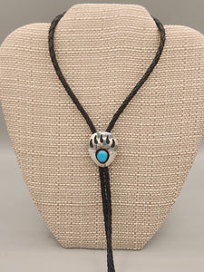 TURQUOISE BEAR PAW BOLO TIE