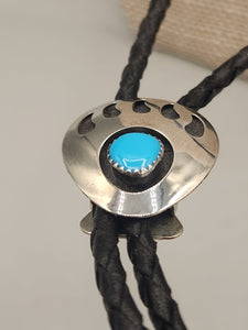TURQUOISE BEAR PAW BOLO TIE