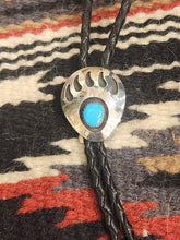 Load image into Gallery viewer, TURQUOISE BEAR PAW BOLO TIE

