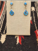 Load image into Gallery viewer, BLUE OPAL INLAY EARRINGS - DRENA LEEKYA

