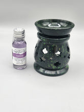 Load image into Gallery viewer, AROMA OIL INCENSE BURNER - SOAPSTONE - GREEN
